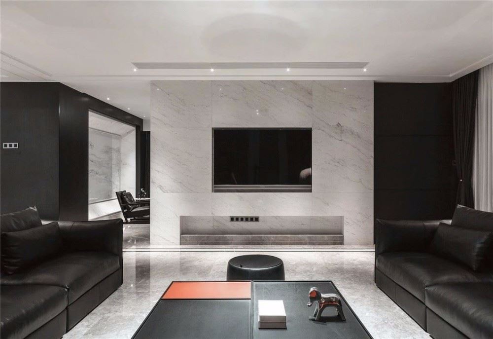 桐庐室内装修福心小区230平米复式-现代简约高级灰风格室内设计家装案例