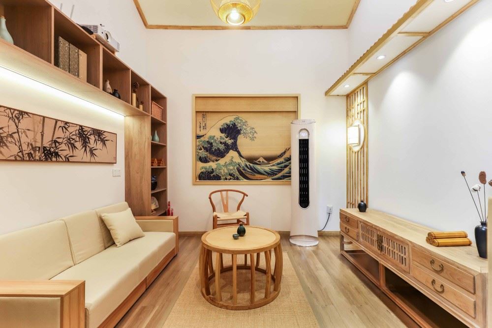 桐庐装修设计腾瑞幸福里50平米复式公寓-日式风格室内家装案例效果图