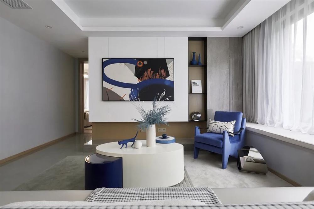 桐庐室内装修盛世盘龙101平米三居-现代简约风格室内设计家装案例