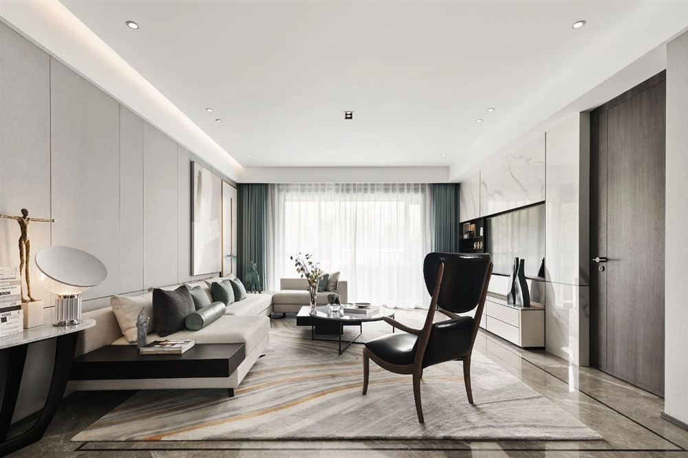 桐庐室内装修美的君兰江山176平米四居-现代轻奢风格室内设计家装案例