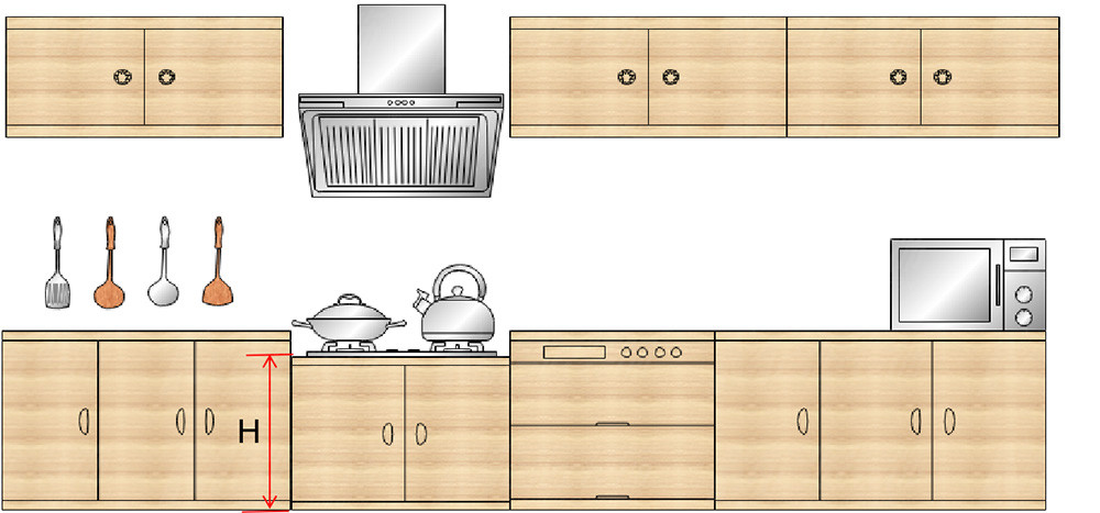 厨房橱柜炉灶高度