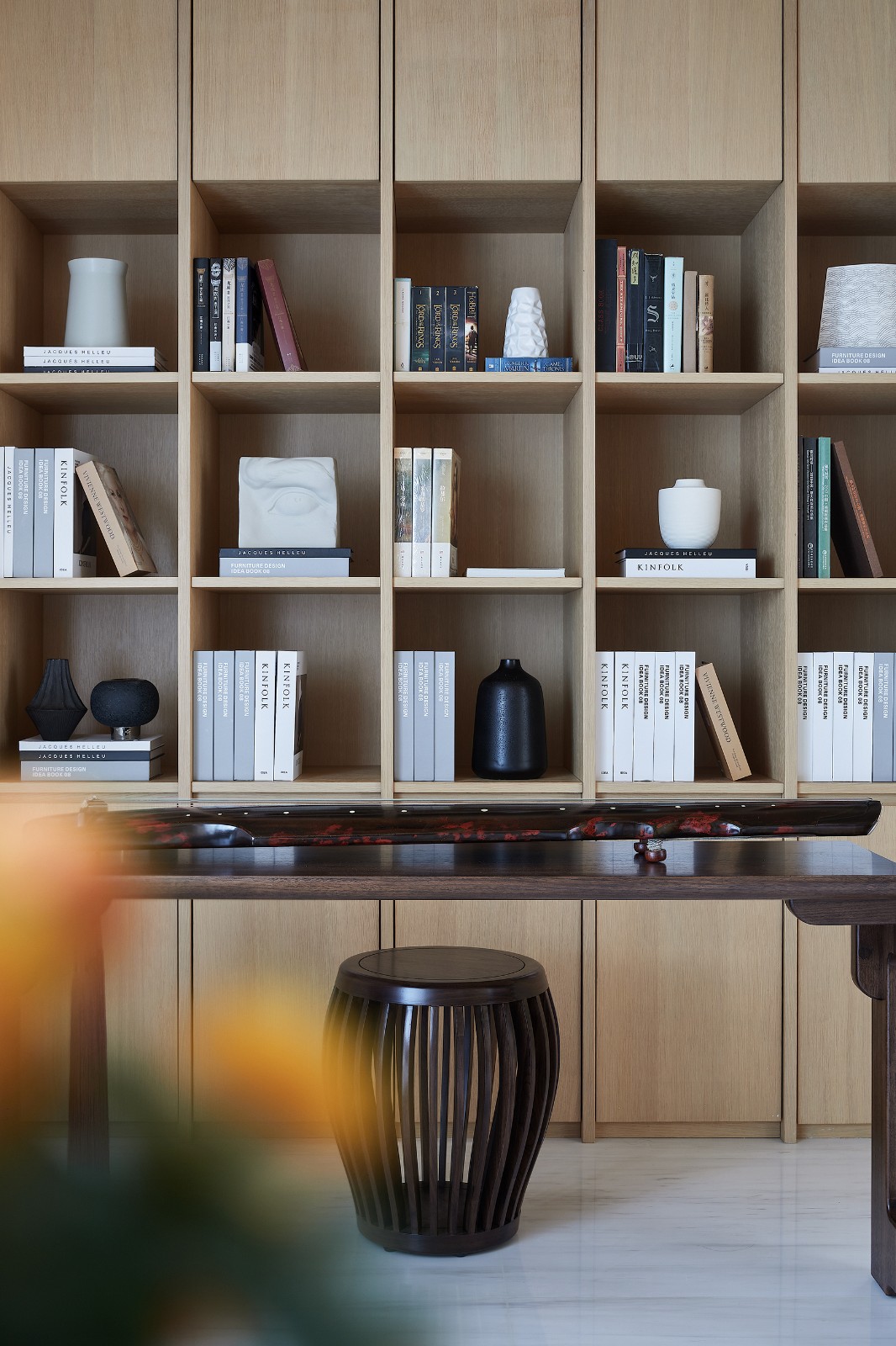 现代简约风格家装设计室内装修效果图-书柜