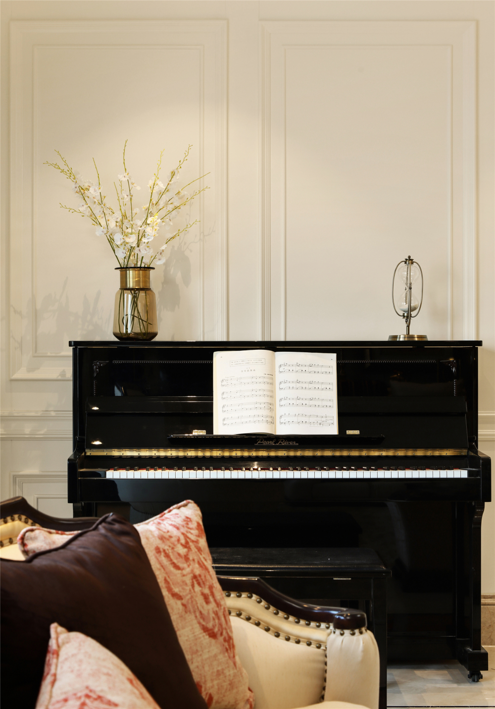 欧式风格别墅家装案例效果图-钢琴摆设