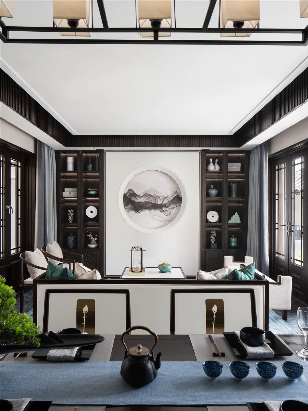 新中式风格室内设计家装案例-茶室